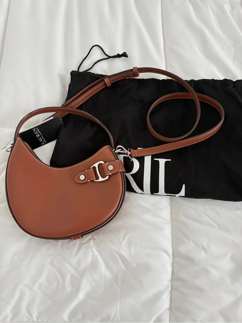 Lauren Ralph Lauren Leather Small Tasha Crossbody Bag NWT